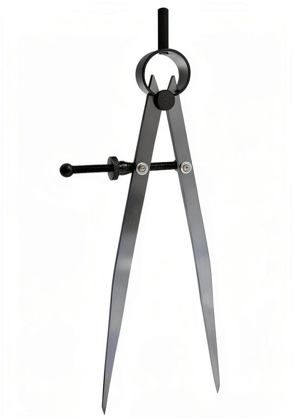ZLKSKER Flat Leg Divider 8in Silver Alloy Steel Compass-1