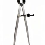 ZLKSKER Flat Leg Divider 8in Silver Alloy Steel Compass-0