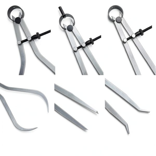 HDLNKAK 3‑Piece Caliper Set Carbon Steel Inside Outside Divider-2