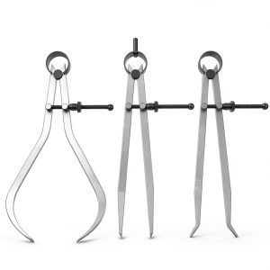 HDLNKAK 3‑Piece Caliper Set Carbon Steel Inside Outside Divider-0