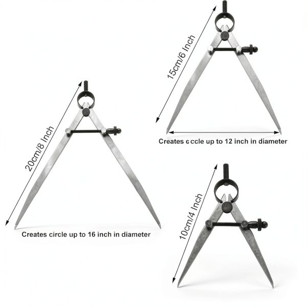 LDDHYH Carbon Steel Spring Wing Divider Compass 10‑inch Adjustable-1