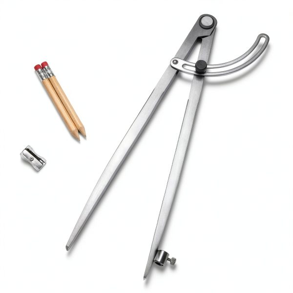 ALLY Tools 12 Inch Precision Locking Wing Divider/Woodworking Compass with Pencil Holder INCLUDES Two Pencils and Pencil Sharpener Ideal for Drawing, Drafting, Carpentry-3