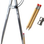 ALLY Tools 12 Inch Precision Locking Wing Divider/Woodworking Compass with Pencil Holder INCLUDES Two Pencils and Pencil Sharpener Ideal for Drawing, Drafting, Carpentry-0